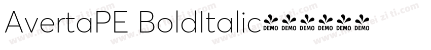 AvertaPE BoldItalic字体转换